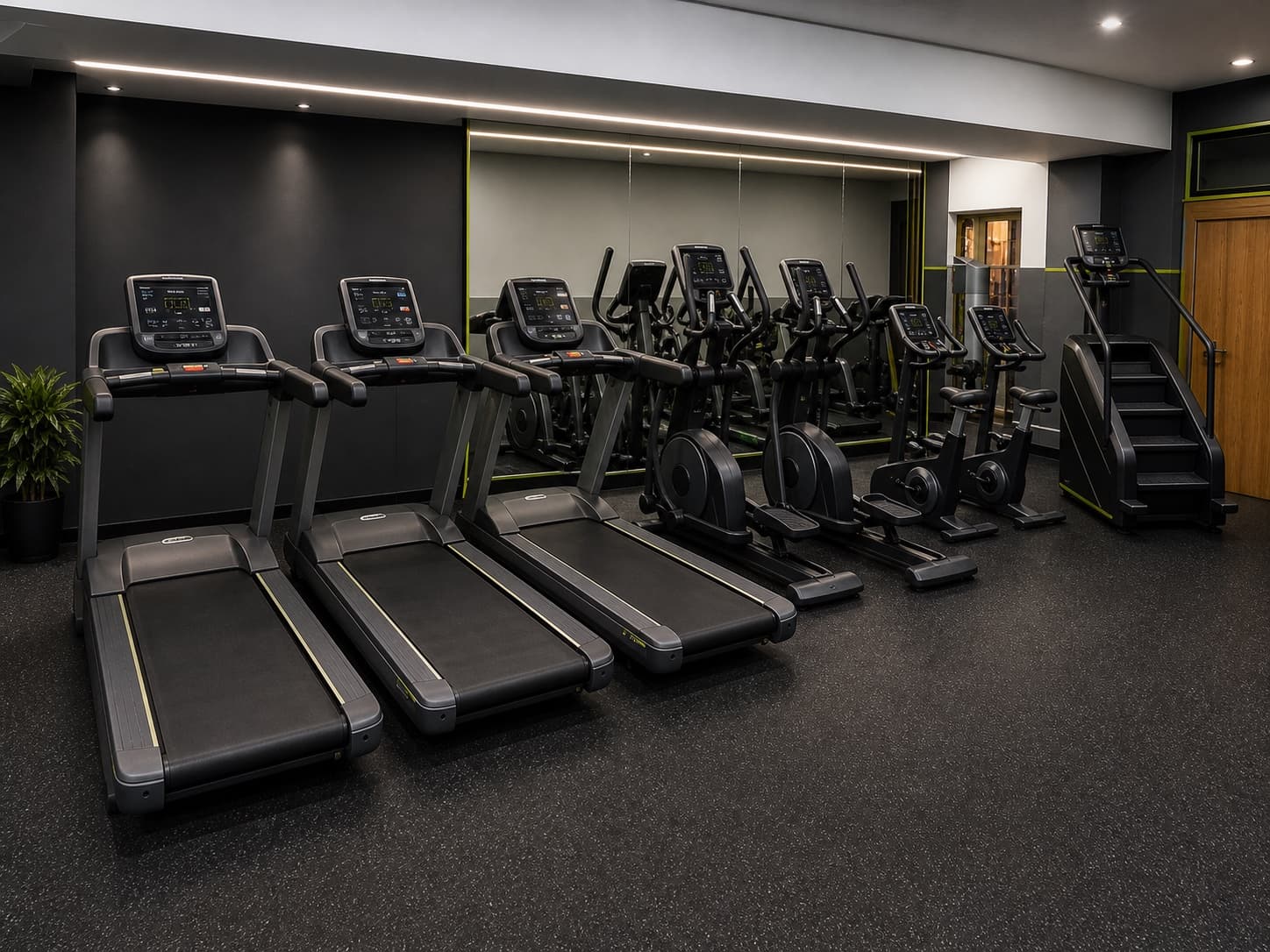 Modern cardio machines at X-Fitness Gym